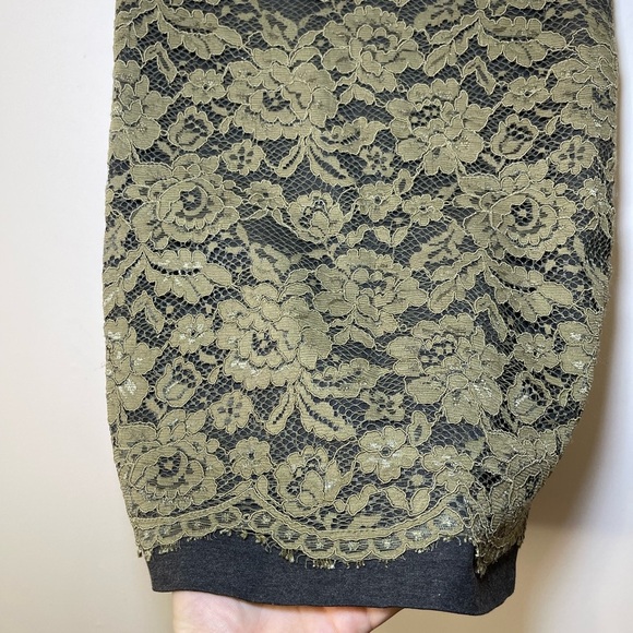 English Laundry Women’s Olive Green Lace pencil Skirt in Size S - Picture 3 of 8